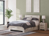 Lawroy Light Natural Queen Panel Bed with 4 Storage (Online Special Price) - Ornate Home