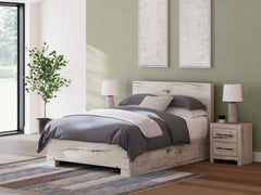 Lawroy Light Natural Queen Panel Bed with 4 Storage - Ornate Home