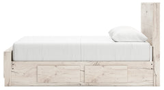 Lawroy Light Natural Queen Panel Bed with 4 Storage - Ornate Home