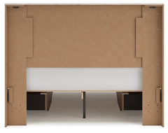 Lawroy Light Natural Queen Panel Bed with 4 Storage - Ornate Home