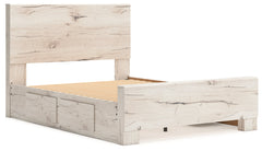 Lawroy Light Natural Queen Panel Bed with 4 Storage - Ornate Home