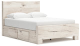 Lawroy Light Natural Queen Panel Bed with Storage (Online Special Price) - Ornate Home