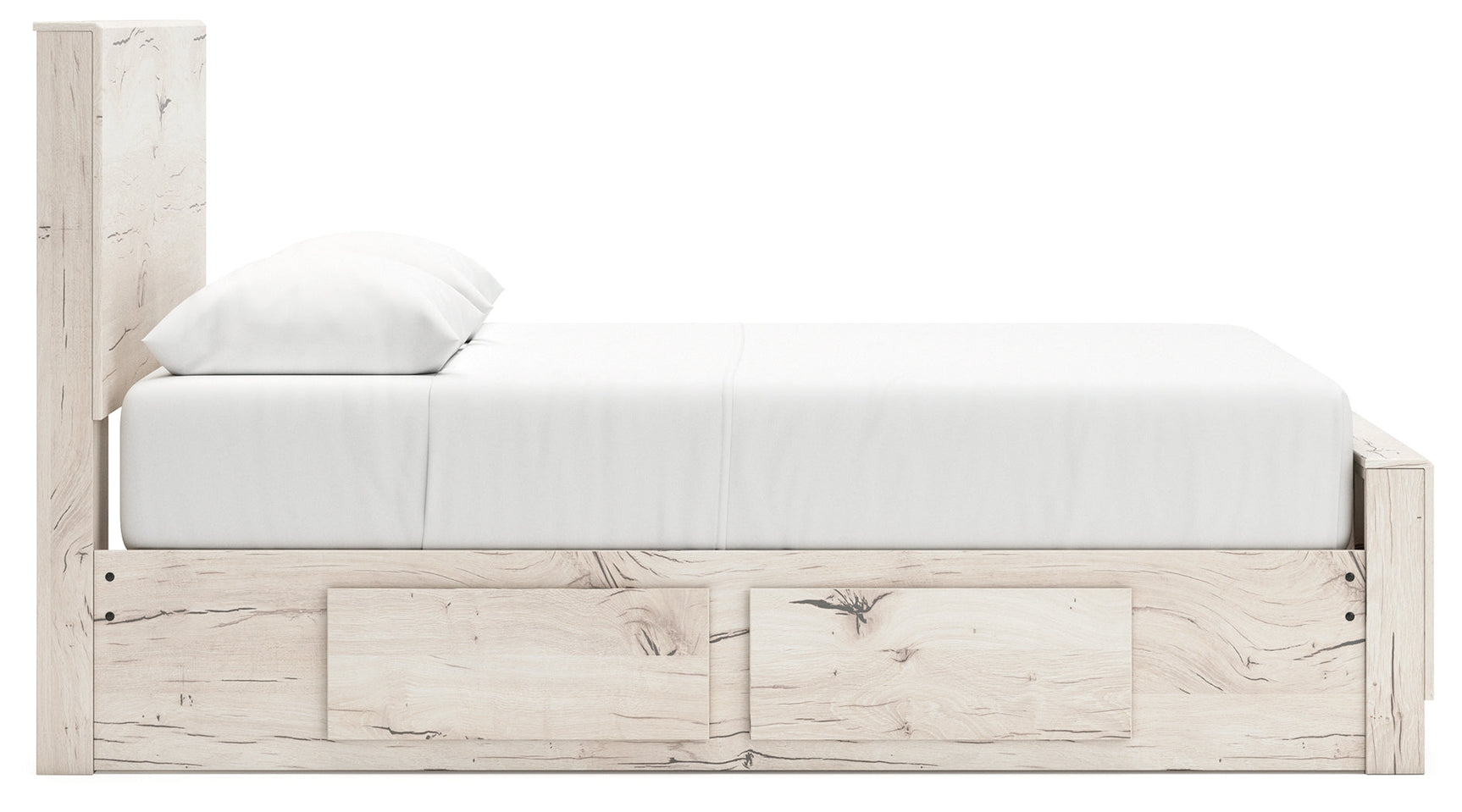 Lawroy Light Natural Queen Panel Bed with Storage (Online Special Price) - Ornate Home