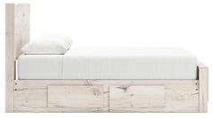 Lawroy Light Natural Queen Panel Bed with Storage - Ornate Home