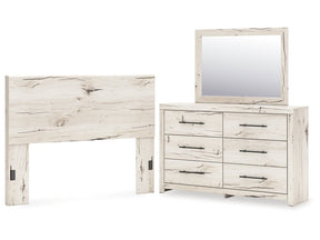 Lawroy Light Natural Queen Panel Headboard & Dresser & Mirror (Online Special Price) - Ornate Home