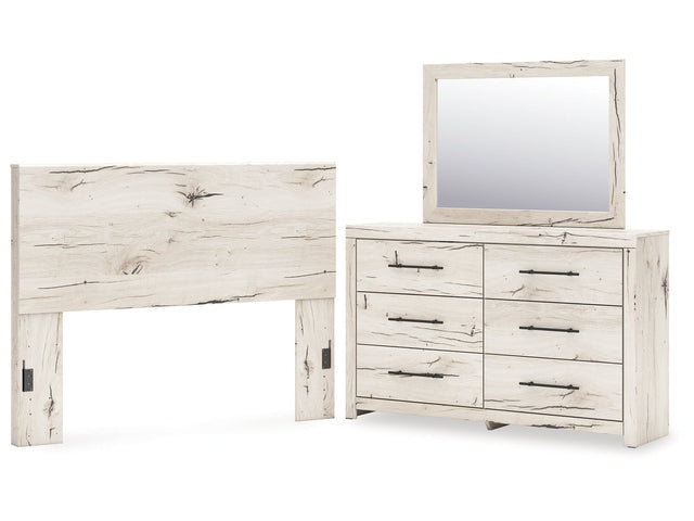 Lawroy Light Natural Queen Panel Headboard & Dresser & Mirror (Online Special Price) - Ornate Home