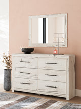Lawroy Light Natural Queen Panel Headboard & Dresser & Mirror (Online Special Price) - Ornate Home