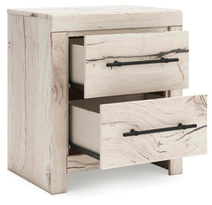 Lawroy Light Natural Queen Panel Storage Bed, Dresser, Mirror, Chest and Nightstand - Ornate Home