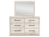 Lawroy Light Natural Queen Storage Bed & Dresser & Mirror & Nightstand - Ornate Home