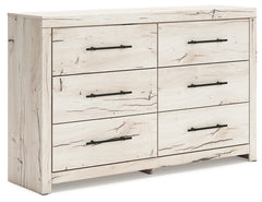 Lawroy Light Natural Queen Storage Bedroom Set with 2 Dressers, Mirror and 2 Nightstands - Ornate Home