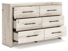 Lawroy Light Natural Queen Storage Bedroom Set with 2 Dressers, Mirror and 2 Nightstands - Ornate Home