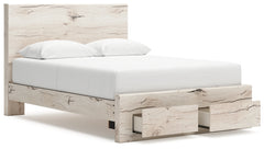 Lawroy Light Natural Queen Storage Bedroom Set with 2 Dressers, Mirror and 2 Nightstands - Ornate Home