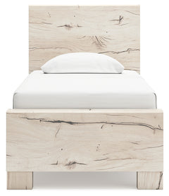 Lawroy Light Natural Twin Panel Bed & Dresser & Mirror - Ornate Home