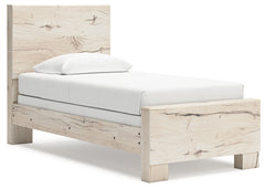 Lawroy Light Natural Twin Panel Bed & Dresser & Mirror - Ornate Home