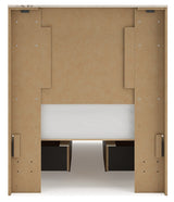 Lawroy Light Natural Twin Panel Bedroom Set with Storage and Nightstand (Online Special Price) - Ornate Home