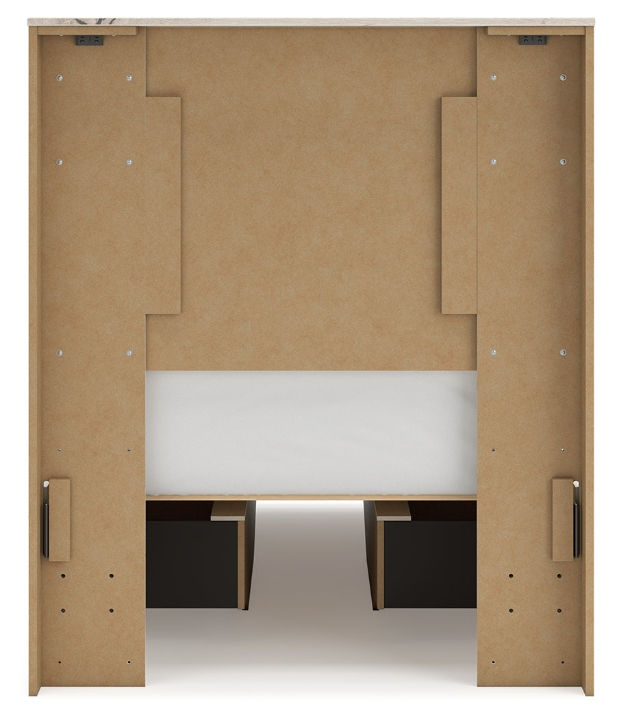 Lawroy Light Natural Twin Panel Bedroom Set with Storage and Nightstand (Online Special Price) - Ornate Home