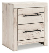 Lawroy Light Natural Twin Panel Bedroom Set with Storage and Nightstand (Online Special Price) - Ornate Home