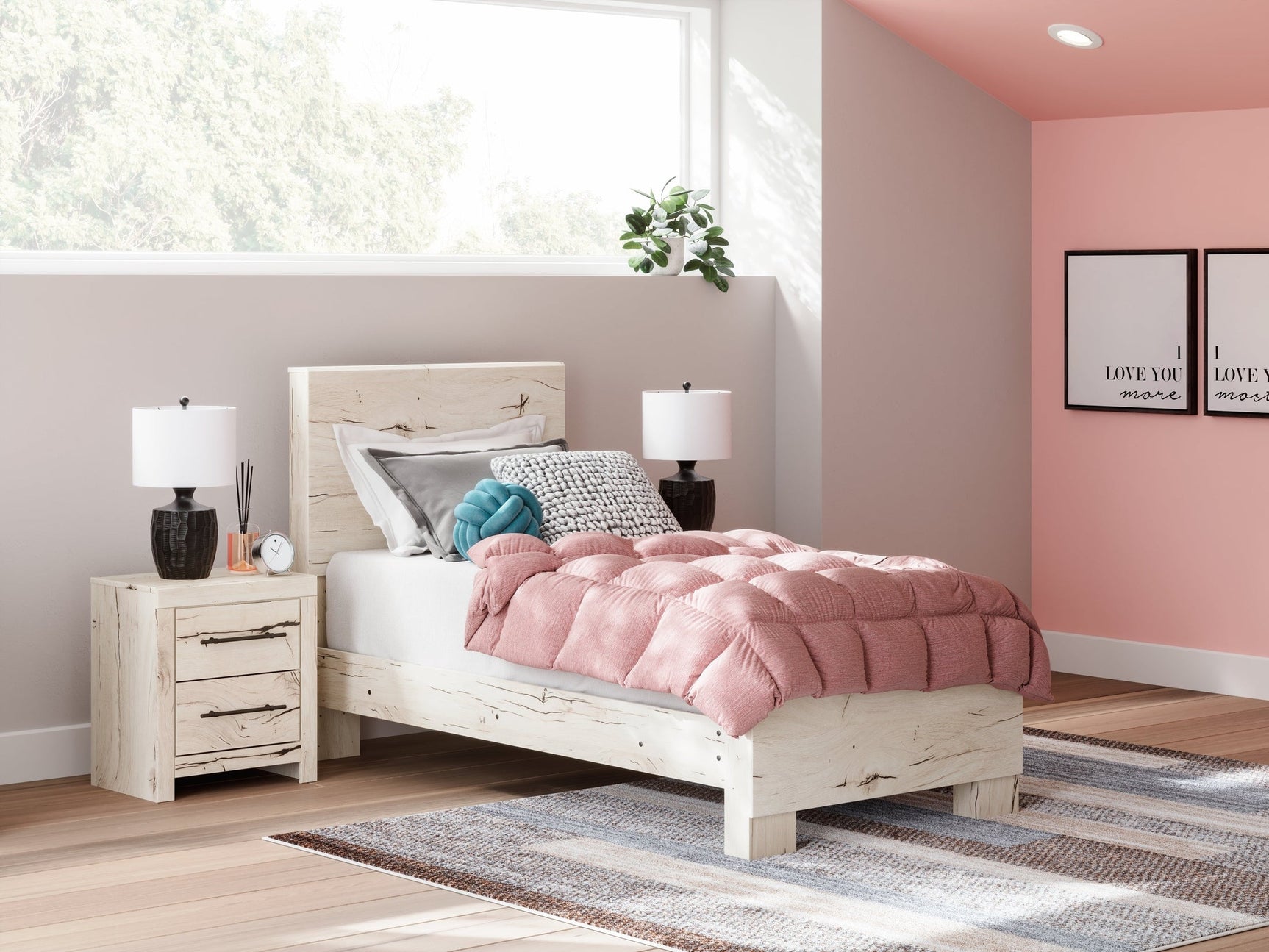 Lawroy Light Natural Twin Panel Youth Bed (Online Special Price) - Ornate Home