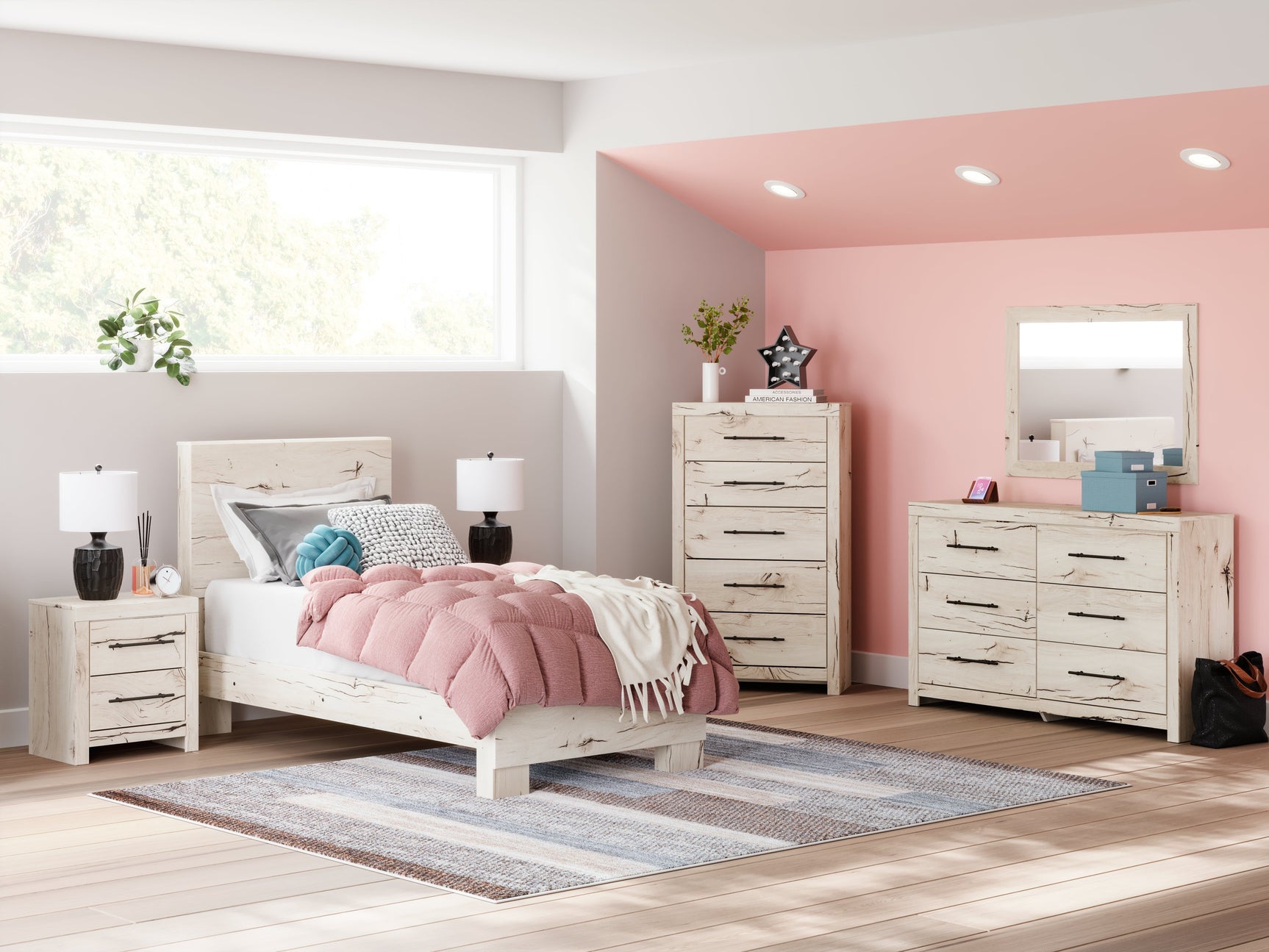 Lawroy Light Natural Twin Panel Youth Bed (Online Special Price) - Ornate Home