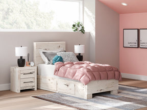Lawroy Light Natural Twin Panel Youth Bed with Storage (Online Special Price) - Ornate Home