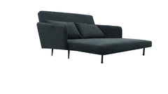 Lawson Black 61"W Fabric Convertible Sleeper Loveseat - Ornate Home