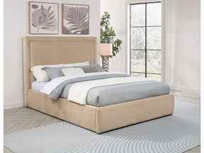 Lawson Light Saddle 55-inch Upholstered Queen Platform Bed - Ornate Home