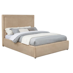 Lawson Light Saddle 55-inch Upholstered Queen Platform Bed - Ornate Home