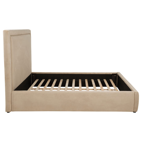 Lawson Light Saddle 55-inch Upholstered Queen Platform Bed - Ornate Home