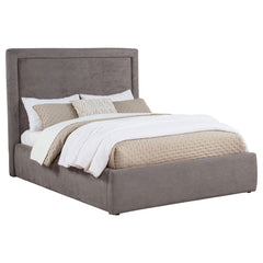 Lawson Mushroom 55-inch Upholstered Full Panel Platform Bed - Ornate Home