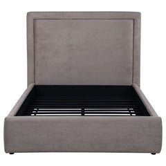Lawson Mushroom 55-inch Upholstered Full Panel Platform Bed - Ornate Home