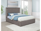 Lawson Mushroom 55-inch Upholstered Queen Platform Bed - Ornate Home