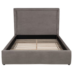 Lawson Mushroom 55-inch Upholstered Queen Platform Bed - Ornate Home