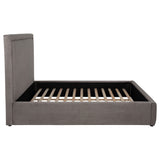 Lawson Mushroom 55-inch Upholstered Queen Platform Bed - Ornate Home