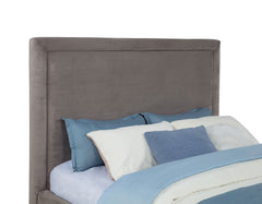 Lawson Mushroom 55-inch Upholstered Queen Platform Bed - Ornate Home