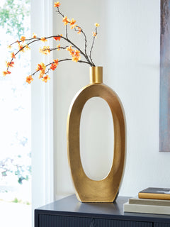 Lawtonville Antique Gold Finish Vase - Ornate Home