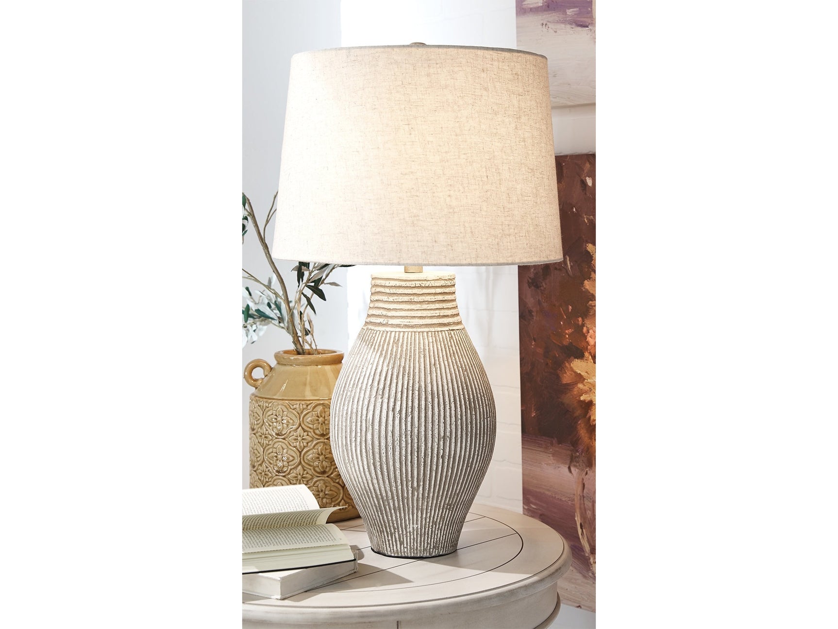 Layal Beige Table Lamp (Set of 2) - Ornate Home