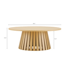 Layla 35.4" Coffee Table in Natural Oak - Ornate Home