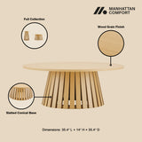 Layla 35.4" Coffee Table in Natural Oak - Ornate Home