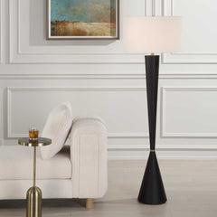 Layla Black Tapered Floor Lamp - Ornate Home