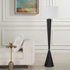 Layla Black Tapered Floor Lamp - Ornate Home