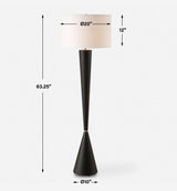 Layla Black Tapered Floor Lamp - Ornate Home