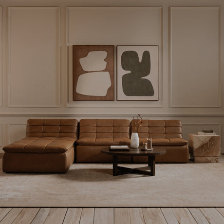 Layla Breccia Beige Marble Side Table - Ornate Home