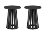 Layla End Table in Black (set of 2) - Ornate Home
