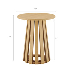 Layla End Table in Natural Oak - Ornate Home