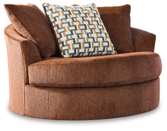 Laylabrook Spice Oversized Swivel Accent Chair - Ornate Home