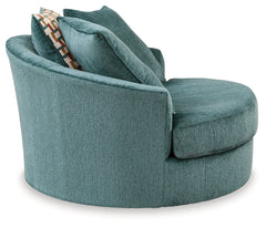 Laylabrook Teal Oversized Swivel Accent Chair - Ornate Home
