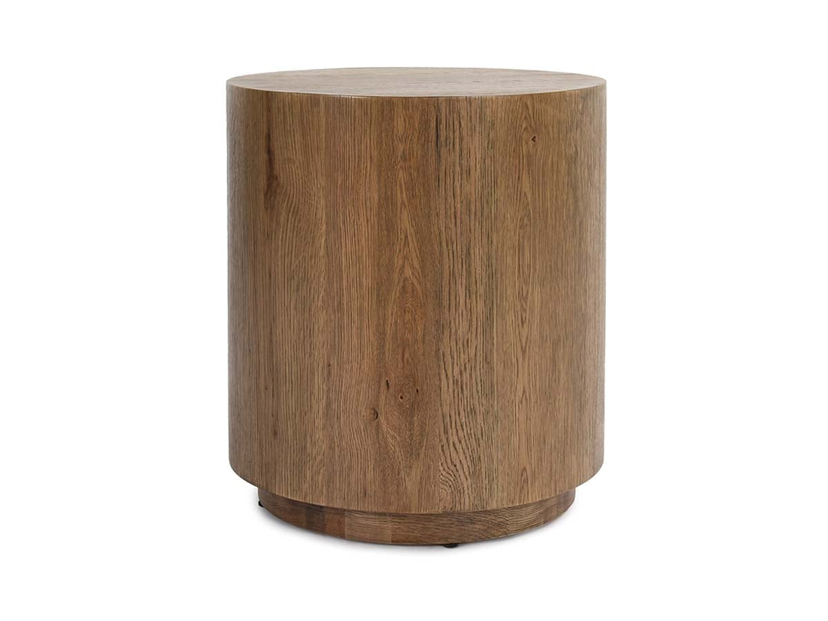 Layne Light Brown Round End Table - Ornate Home