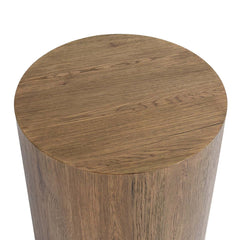 Layne Light Brown Round End Table - Ornate Home