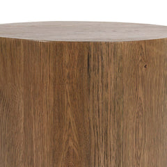 Layne Light Brown Round End Table - Ornate Home