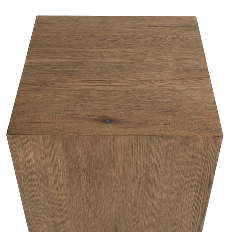 Layne Light Brown Square End Table - Ornate Home